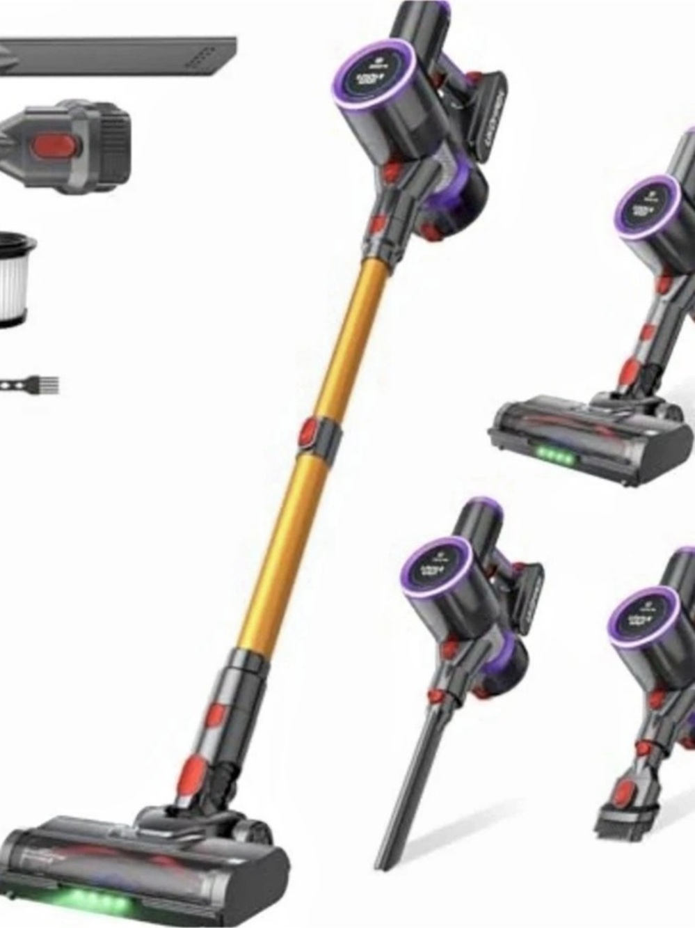 UKDMROX E23 Cordless light weight Vacuum Cleaner Cordless Stick Vacuum Black & P